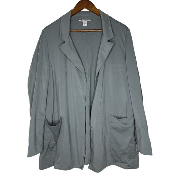 Athleta Modern Blazer Jacket Sage Green Longline Stretch Size 18 Plus - Picture 1 of 7